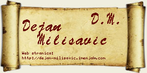 Dejan Milisavić vizit kartica